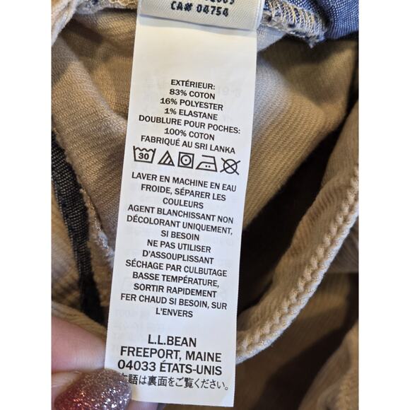 L.L. Bean Favorite Fit Corduroy Pants Casco Cords Straight Leg Tan/Khaki | 8 EUC - Picture 12 of 13